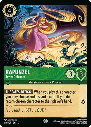 Rapunzel - Tower Defender (80/204) - Attack of the Vine Cold Foil | Grognard Games