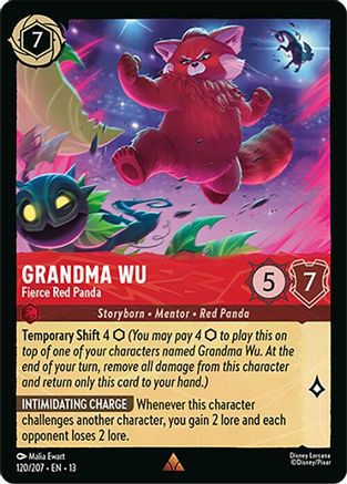 Grandma Wu - Fierce Red Panda (120/204) - Attack of the Vine Cold Foil | Grognard Games