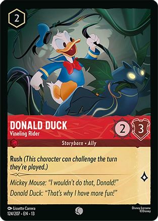 Donald Duck - Vineling Rider (124/204) - Attack of the Vine Cold Foil | Grognard Games