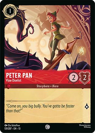 Peter Pan - Vine Duelist (131/204) - Attack of the Vine Cold Foil | Grognard Games