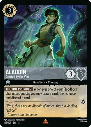 Aladdin - Created by the Vine (177/204) - Attack of the Vine Cold Foil | Grognard Games