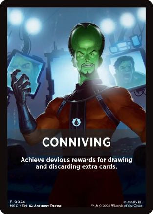 Conniving Theme Card (MSC-024) - Commander: Marvel Super Heroes | Grognard Games