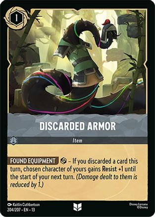 Discarded Armor (204/204) - Attack of the Vine Cold Foil | Grognard Games