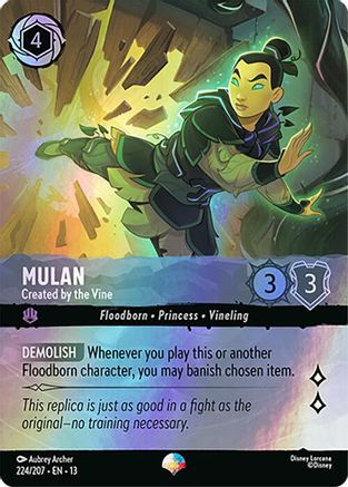 Mulan - Created by the Vine (Epic) (224/204) - Attack of the Vine Holofoil | Grognard Games