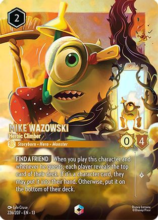 Mike Wazowski - Heroic Climber (Enchanted) (226/204) - Attack of the Vine Holofoil | Grognard Games