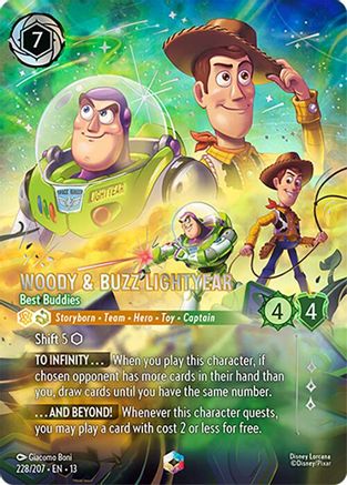 Woody & Buzz Lightyear - Best Buddies (Enchanted) (228/204) - Attack of the Vine Holofoil | Grognard Games