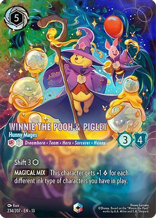 Winnie the Pooh & Piglet - Hunny Mages (Enchanted) (234/204) - Attack of the Vine Holofoil | Grognard Games
