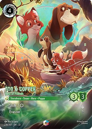 Tod & Copper - Best of Friends (Enchanted) (236/204) - Attack of the Vine Holofoil | Grognard Games