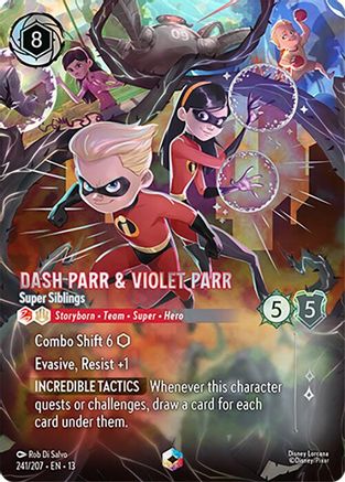 Dash Parr & Violet Parr - Super Siblings (Enchanted) (241/204) - Attack of the Vine Holofoil | Grognard Games