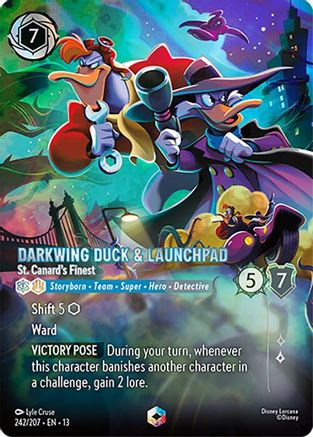 Darkwing Duck & Launchpad - St. Canard's Finest (Enchanted) (242/204) - Attack of the Vine Holofoil | Grognard Games