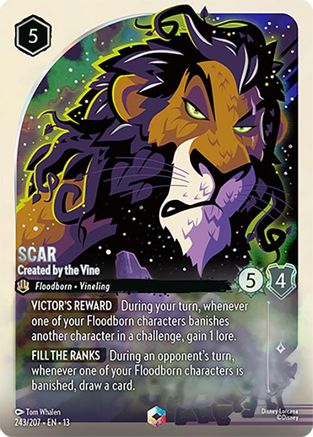 Scar - Created by the Vine (Enchanted) (243/204) - Attack of the Vine Holofoil | Grognard Games