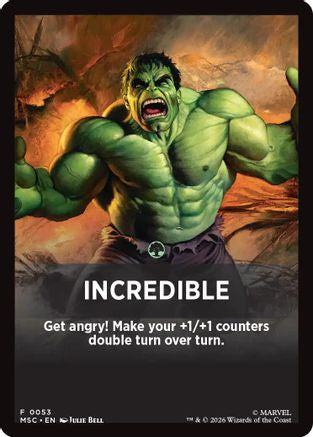 Incredible Theme Card (MSC-053) - Commander: Marvel Super Heroes | Grognard Games