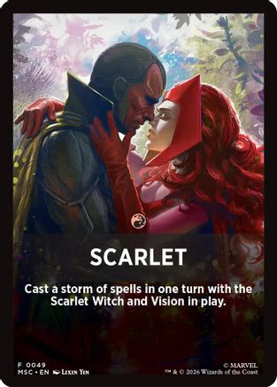 Scarlet Theme Card (MSC-049) - Commander: Marvel Super Heroes | Grognard Games