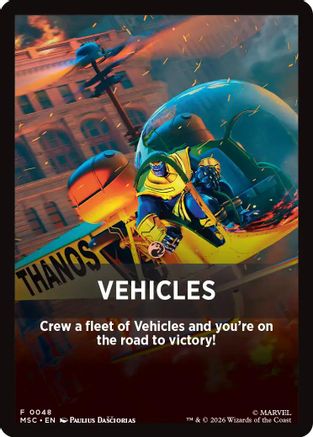 Vehicles Theme Card (MSC-048) - Commander: Marvel Super Heroes | Grognard Games