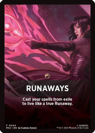 Runaways Theme Card (MSC-044) - Commander: Marvel Super Heroes | Grognard Games