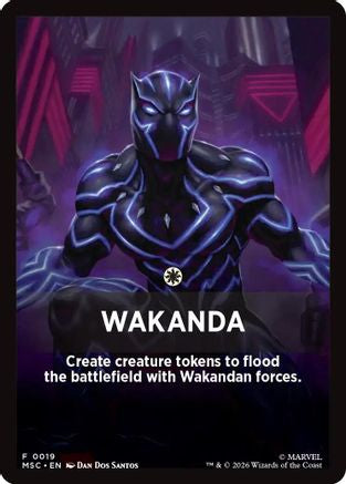 Wakanda Theme Card (MSC-019) - Commander: Marvel Super Heroes | Grognard Games