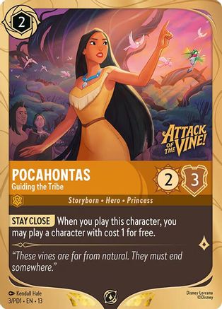 Pocahontas - Guiding the Tribe (3) - Disney Lorcana Promo Cards Holofoil | Grognard Games
