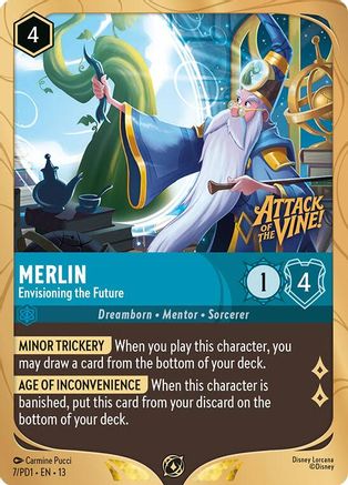 Merlin - Envisioning the Future (7) - Disney Lorcana Promo Cards Holofoil | Grognard Games