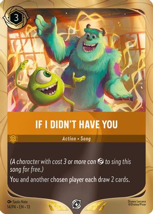 If I Didn't Have You (14) - Disney Lorcana Promo Cards Holofoil | Grognard Games