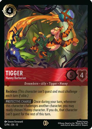 Tigger - Hunny Barbarian (12) - Disney Lorcana Promo Cards Cold Foil | Grognard Games
