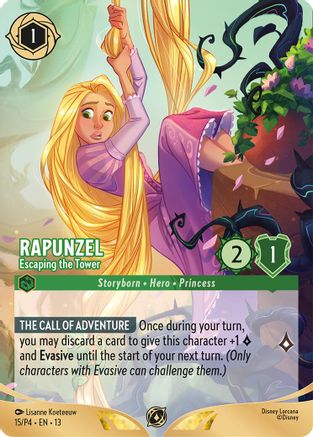 Rapunzel - Escaping the Tower (Store Championship Participant) (15) - Disney Lorcana Promo Cards | Grognard Games
