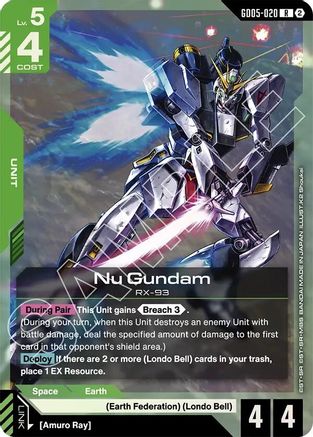 Nu Gundam (GD05-020) - Freedom Ascension (GD05-020) Holofoil | Grognard Games