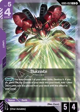 Sazabi (GD05-052) - Freedom Ascension (GD05-052) Holofoil | Grognard Games
