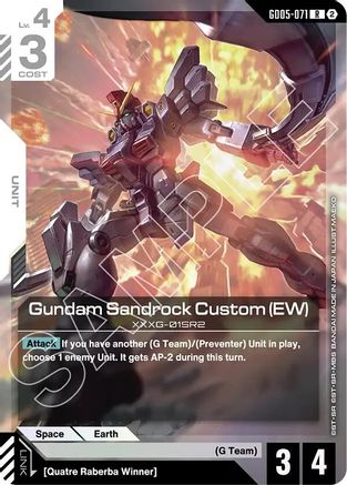 Gundam Sandrock Custom (EW) - Freedom Ascension (GD05-071) Holofoil | Grognard Games