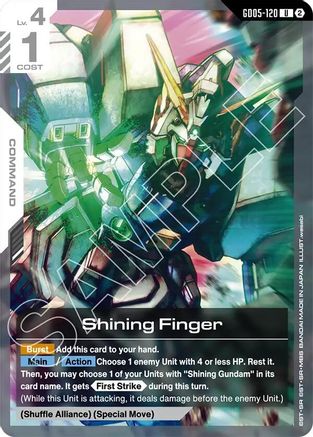 Shining Finger (GD05-120) - Freedom Ascension (GD05-120) | Grognard Games