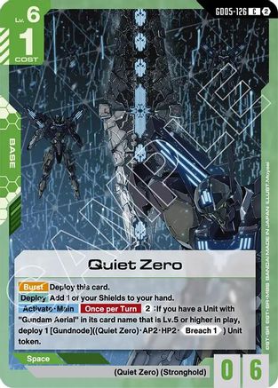 Quiet Zero - Freedom Ascension (GD05-126) | Grognard Games