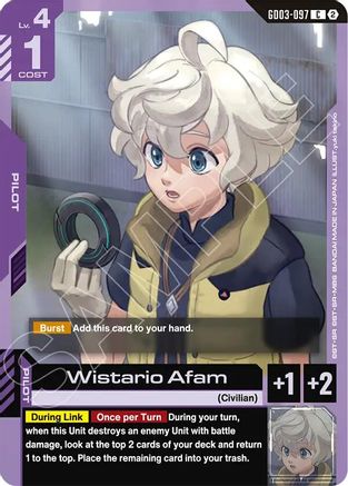 Wistario Afam - Deck Build Box Freedom Ascension (GD03-097) | Grognard Games