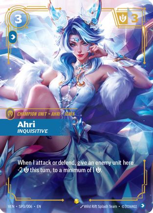 Ahri - Inquisitive (SP3/006) - Vendetta Foil | Grognard Games