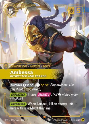 Ambessa - Respected and Feared (136/166) - Vendetta Foil | Grognard Games