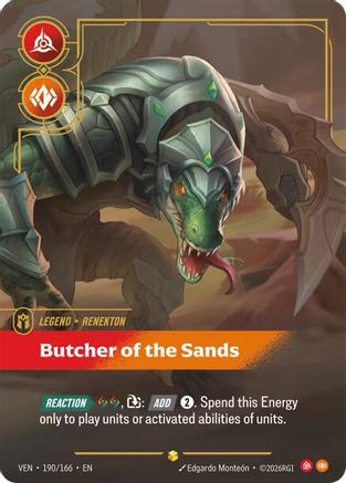 Renekton - Butcher of the Sands (Overnumbered) (190/166) - Vendetta Foil | Grognard Games