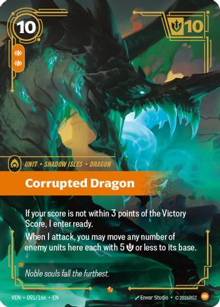Corrupted Dragon (091/166) - Vendetta Foil | Grognard Games