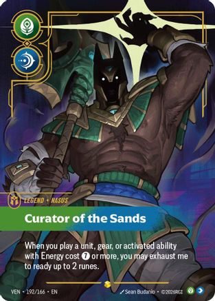 Nasus - Curator of the Sands (Overnumbered) (192/166) - Vendetta Foil | Grognard Games