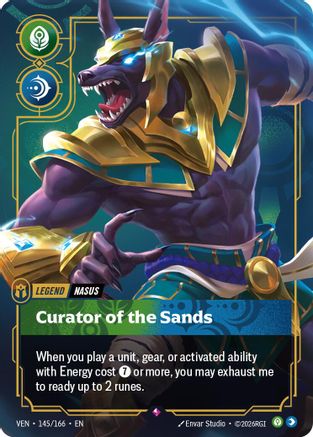 Nasus - Curator of the Sands (145/166) - Vendetta Foil | Grognard Games