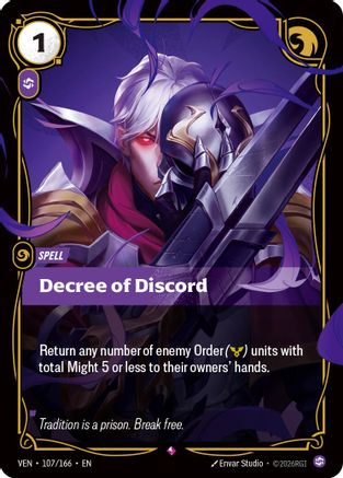 Decree of Discord (107/166) - Vendetta Foil | Grognard Games
