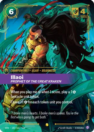 Illaoi - Prophet of the Great Kraken (Overnumbered) (182/166) - Vendetta Foil | Grognard Games