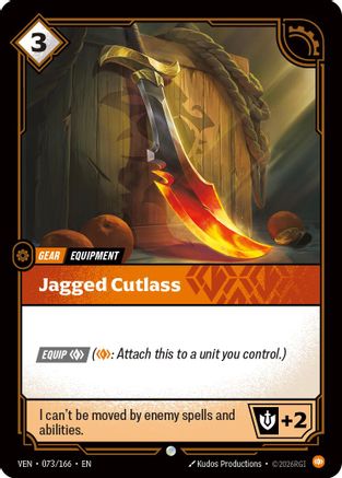 Jagged Cutlass (073/166) - Vendetta Foil | Grognard Games