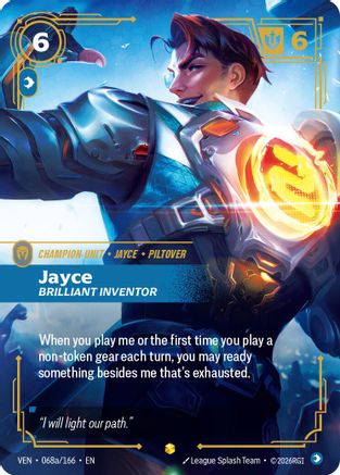 Jayce - Brilliant Inventor (Alternate Art) (068a/166) - Vendetta Foil | Grognard Games