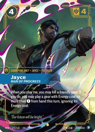 Jayce - Man of Progress (Overnumbered) (175/166) - Vendetta Foil | Grognard Games
