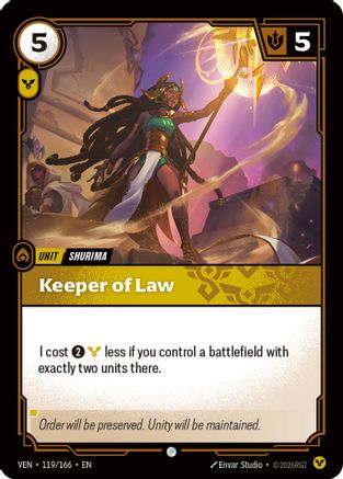 Keeper of Law (119/166) - Vendetta Foil | Grognard Games