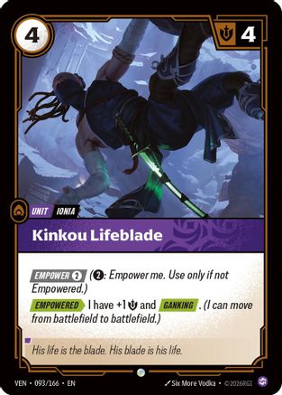Kinkou Lifeblade (093/166) - Vendetta Foil | Grognard Games