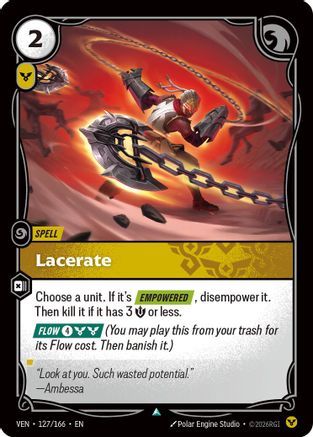 Lacerate (127/166) - Vendetta Foil | Grognard Games