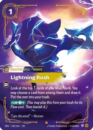 Lightning Rush (156/166) - Vendetta Foil | Grognard Games