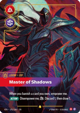 Zed - Master of Shadows (Overnumbered) (191/166) - Vendetta Foil | Grognard Games