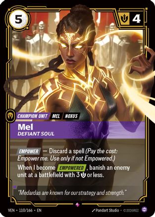 Mel - Defiant Soul (110/166) - Vendetta Foil | Grognard Games