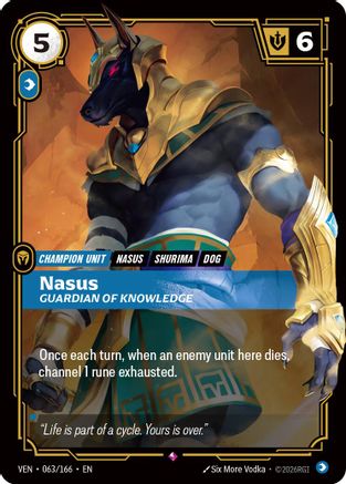 Nasus - Guardian of Knowledge (063/166) - Vendetta Foil | Grognard Games