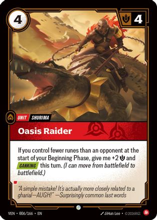 Oasis Raider (006/166) - Vendetta Foil | Grognard Games